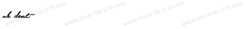 ab dent字体转换